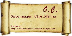 Ostermayer Cipriána névjegykártya